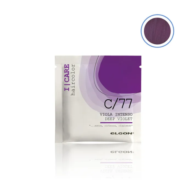 ELGON, Крем-кондиционер для волос окрашивающий I-Care С/77 интенсивный фиолетовый Deep Violet, 25 мл.