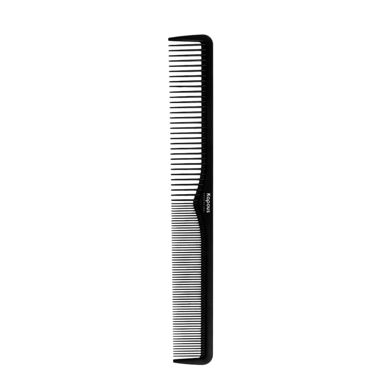 KAPOUS, Расческа парикмахерская Carbon Fiber 181*24 мм, 1 шт.