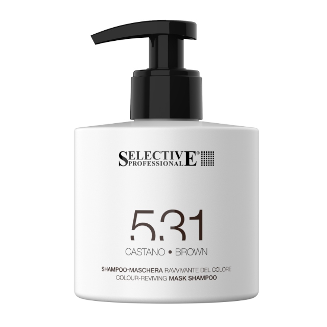 SELECTIVE, Шампунь-маска для возобновления цвета волос 531, коричневый, 275 мл.