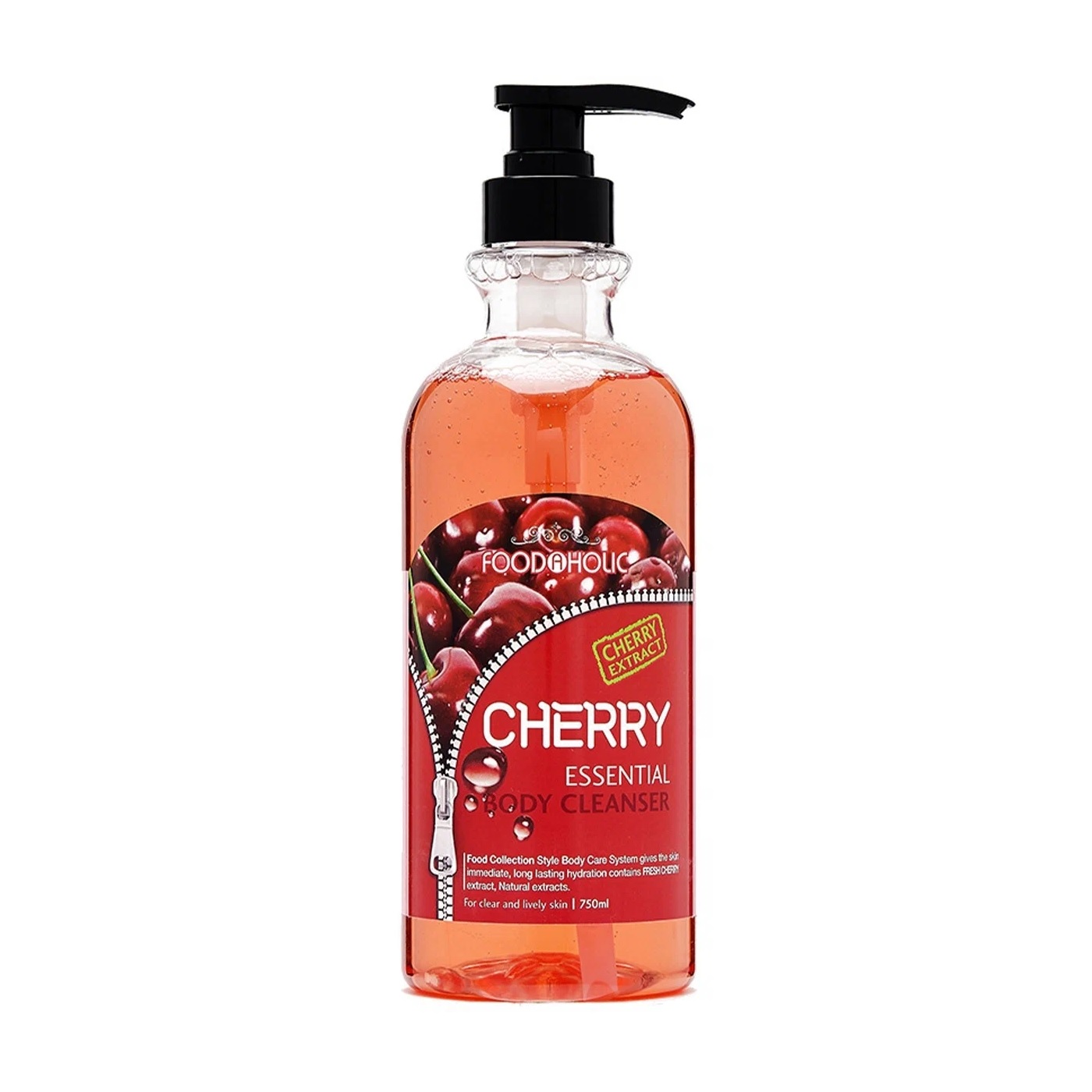FOODAHOLIC, Гель для душа с экстрактом вишни Essential Body Cleanser #Cherry, 750 мл.