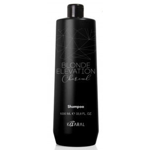 KAARAL, Черный угольный тонирующий шампунь для волос Blonde Elevation Charcoal Shampoo, 1000 мл.