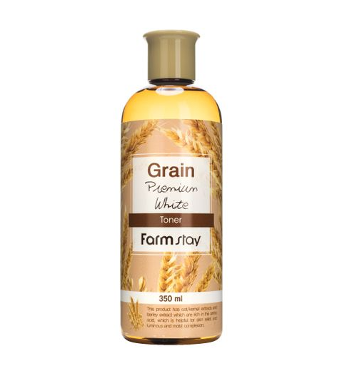 FARMSTAY, Выравнивающий тонер с экстрактом ростков пшеницы Grain Premium White Toner, 350 мл.