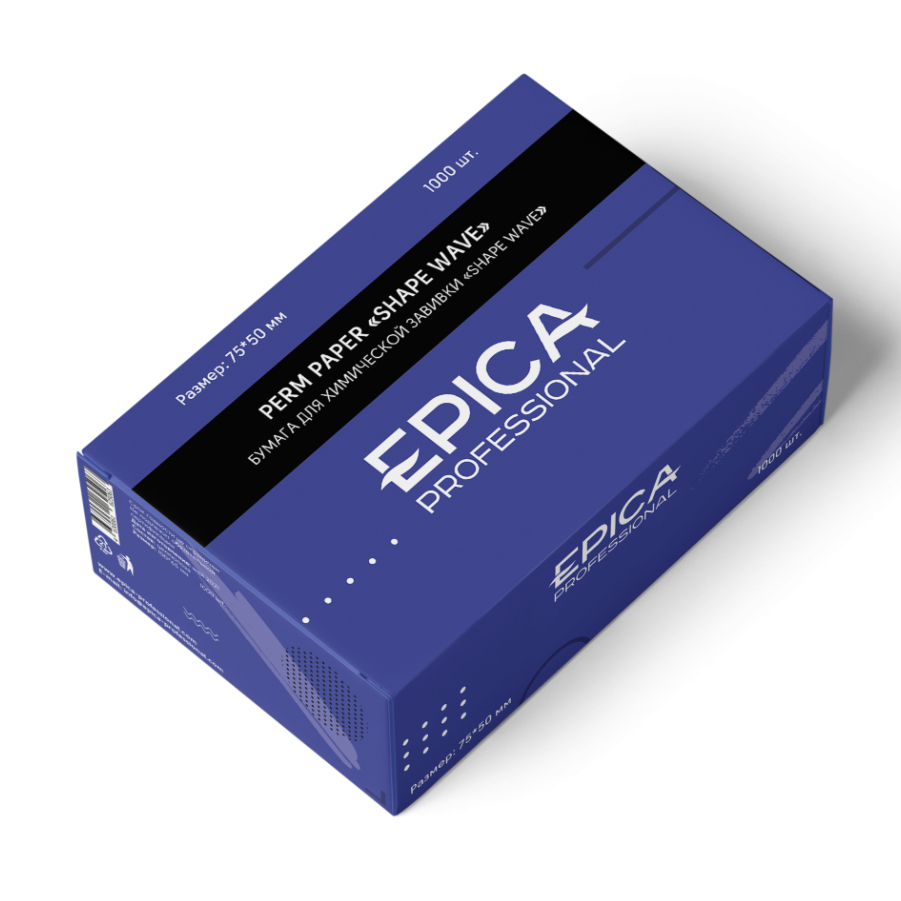 EPICA, Бумага для химической завивки «Shape Wave» 1000 листов, 75*50 мм.