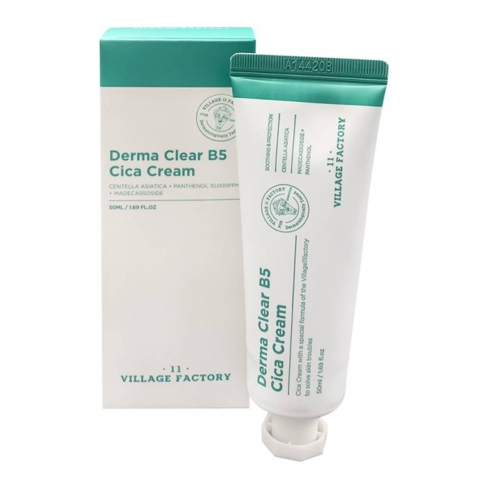 VILLAGE 11 FACTORY, Увлажняющий питательный крем-гель Derma Clear B5 Cica Cream, 50 мл.