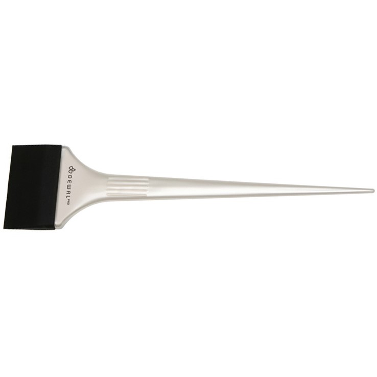 DEWAL, Кисть-лопатка силиконовая чёрная с белой ручкой широкая 54 мм, 1 шт.