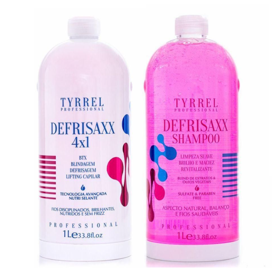 TYRREL, Набор Defrisaxx Гибридный ботокс 4 в 1 и профессиональный Pre-шампунь для волос, 2x500 мл.