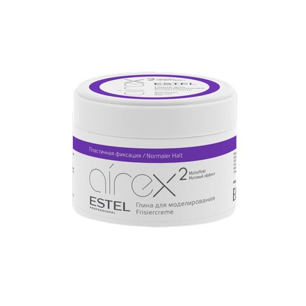 ESTEL, Глина  для моделирования волос с матовым эффектом пластичная фиксация Airex, 65 мл.