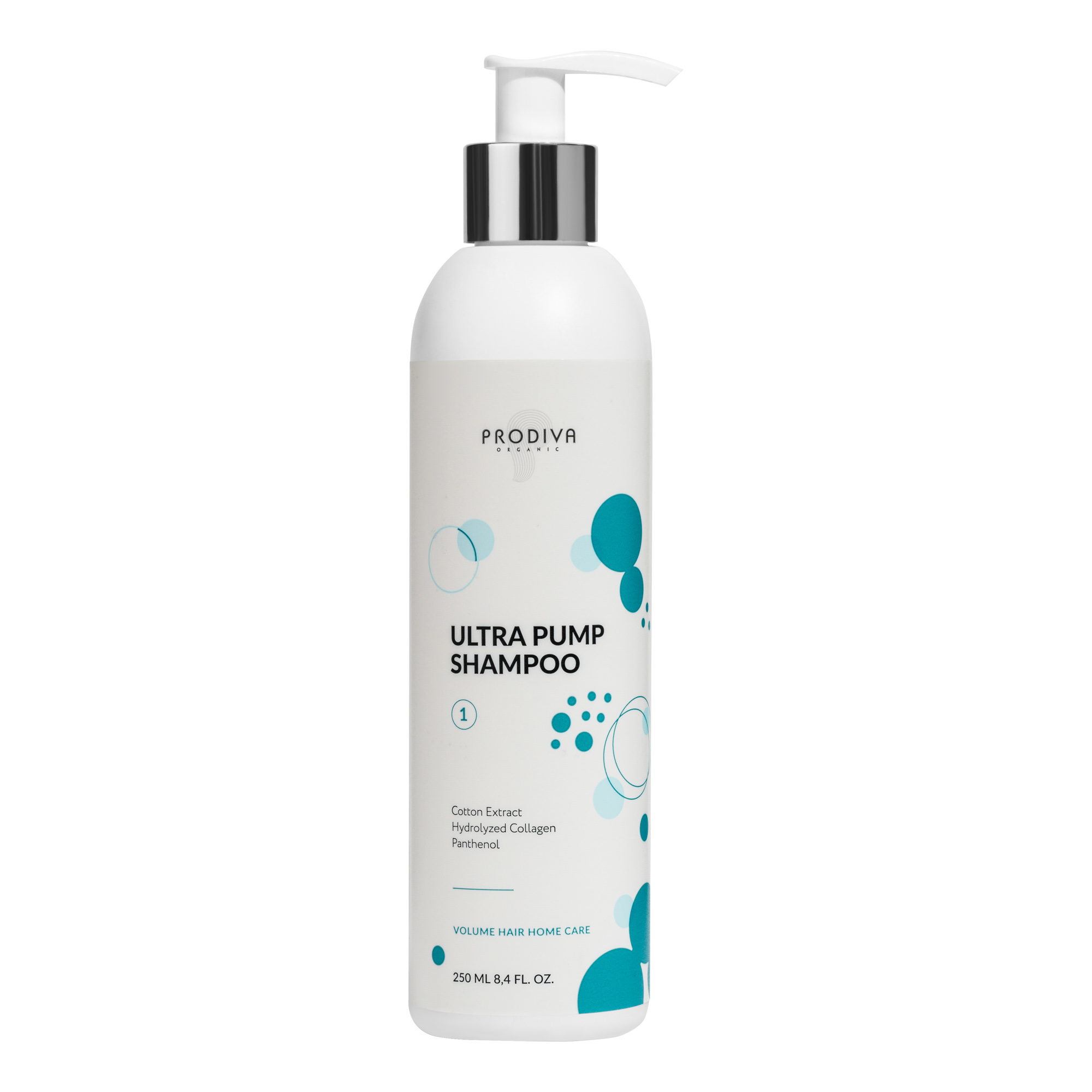 PRODIVA, Шампунь для пышного объема и плотности волос Ultra Pump Shampoo, 250 мл.
