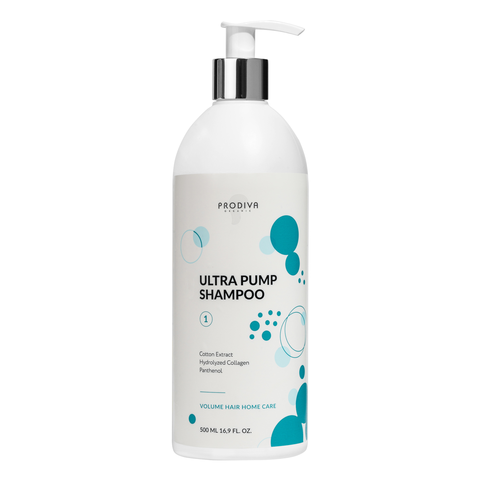 PRODIVA, Шампунь для пышного объема и плотности волос Ultra Pump Shampoo, 500 мл.