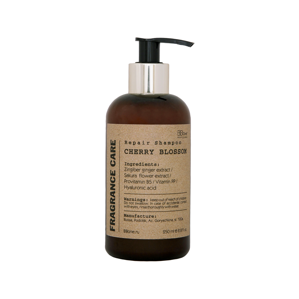 BB ONE, Парфюмированный шампунь для волос Repair Shampoo Cherry Blossom Fragrance Care, 250 мл.