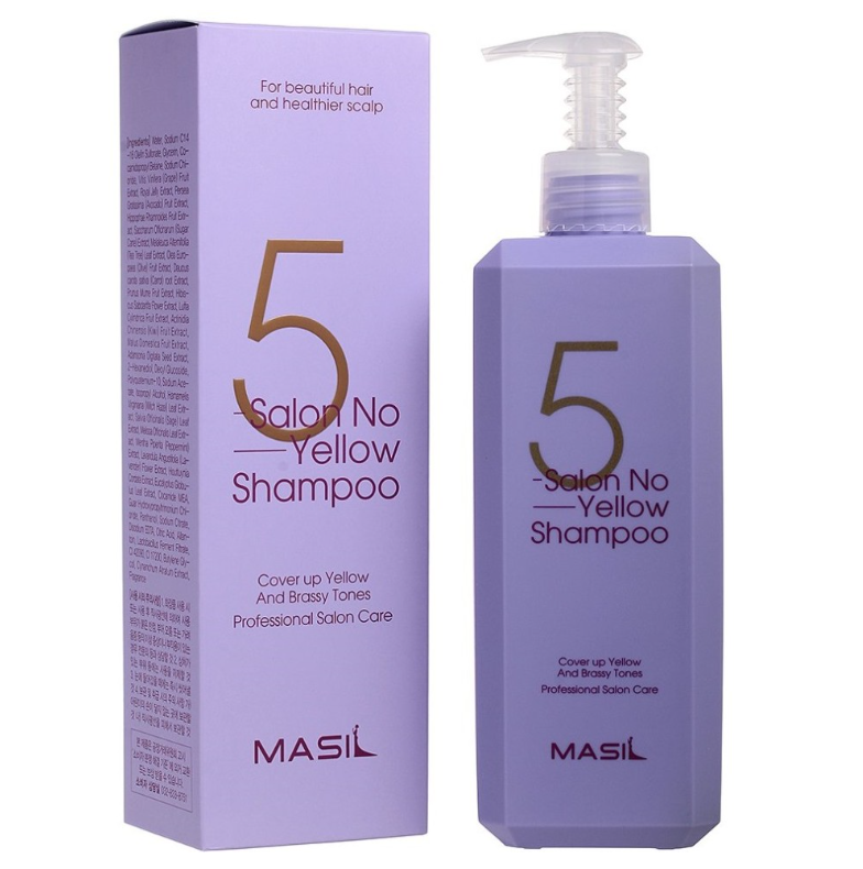 MASIL, Тонирующий шампунь против желтизны волос 5 Salon No Yellow Shampoo, 500 мл.