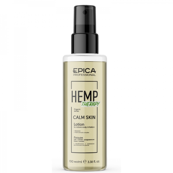 EPICA, Лосьон для снятия раздражения кожи головы Hemp therapy Organic, 100 мл.