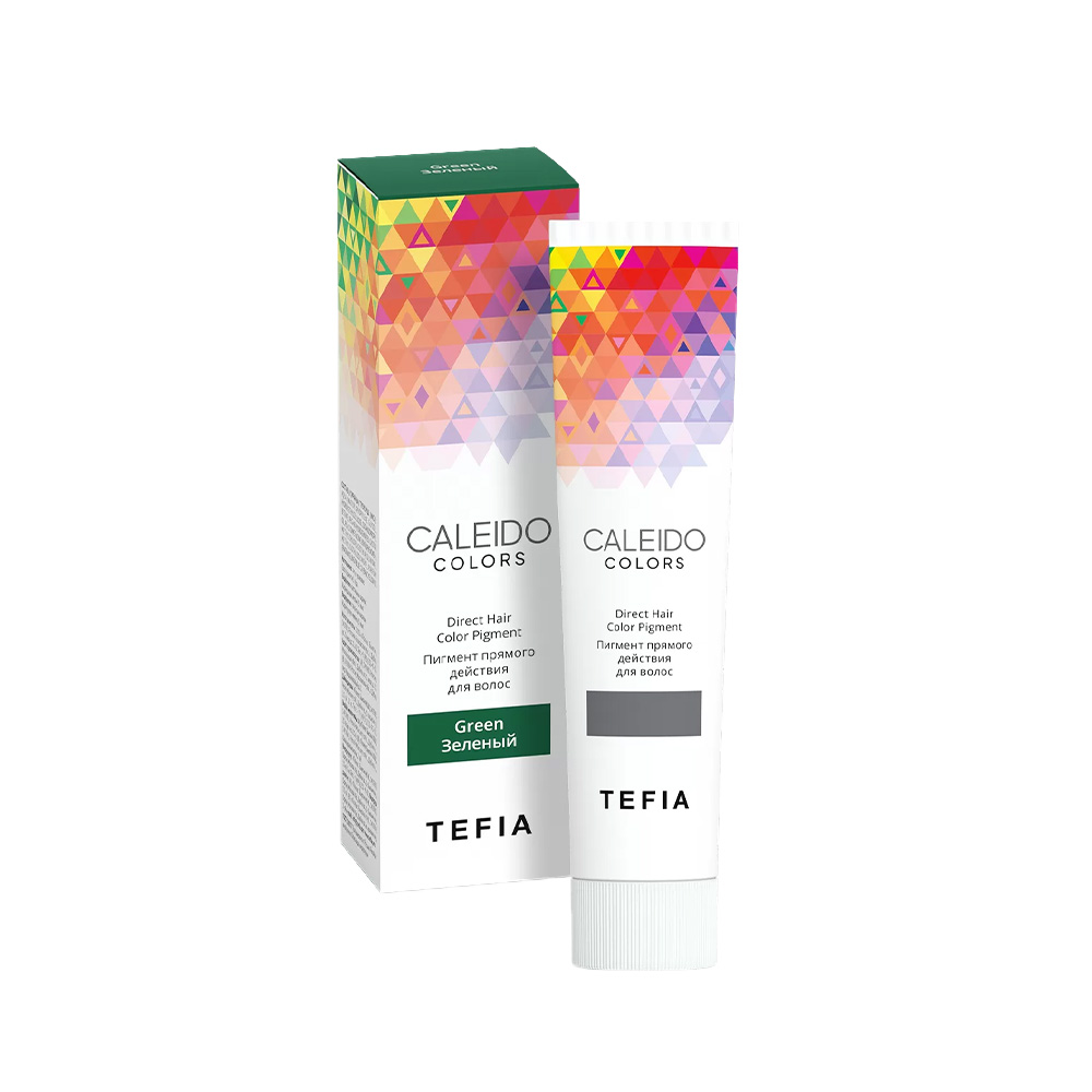 TEFIA, Пигмент прямого действия для волос Caleido Colors Green, 100 мл.