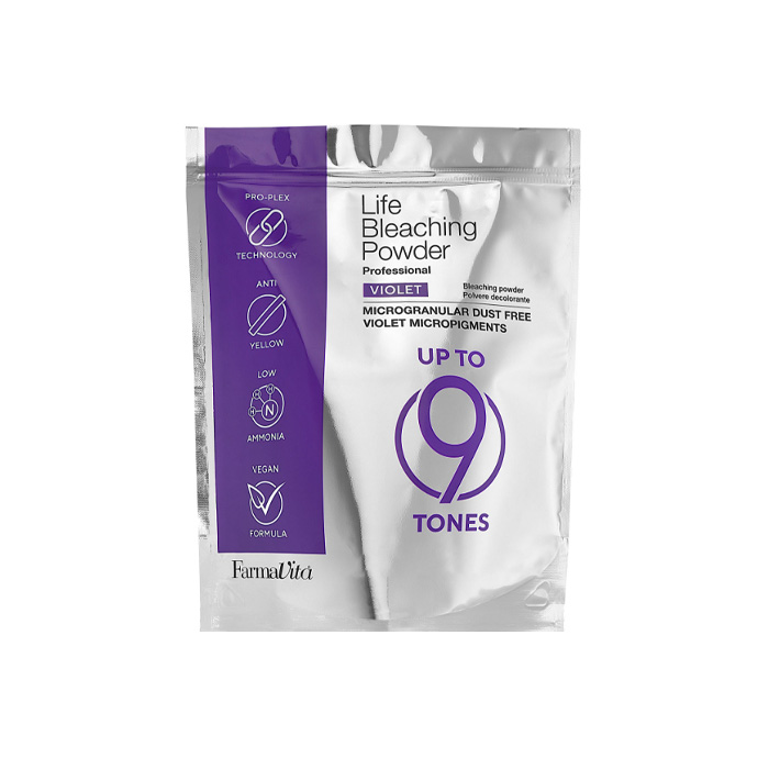 FARMAVITA, Фиолетовый обесцвечивающий порошок Life Bleaching Powder Violet, 500 гр.