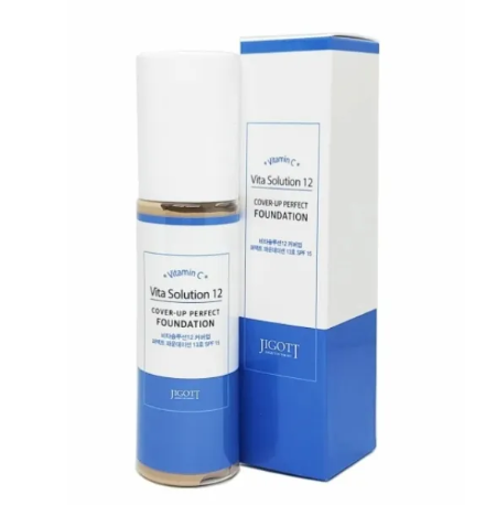 JIGOTT, Тональный крем Vita Solution 12 Cover-up Perfect Foundation № 13, 100 мл.