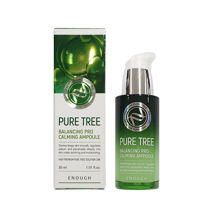 ENOUGH, Успокаивающая сыворотка для лица с экстрактом чайного дерева Premium Pure Tree Balancing Pro Calming Ampoule, 30 мл.