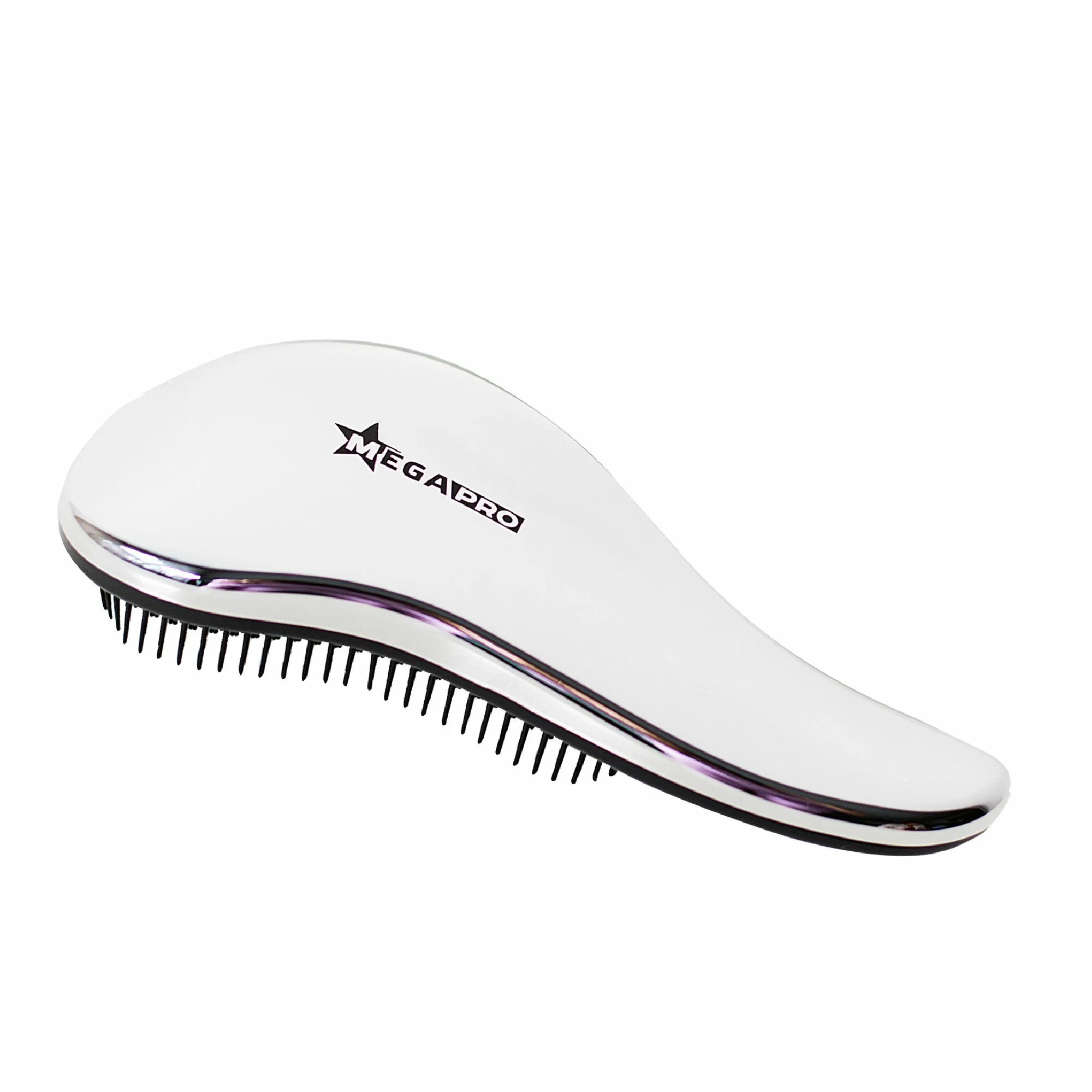 MEGAPRO, Расческа для распутывания волос Detangling Hair Brush Silver, 1 шт.