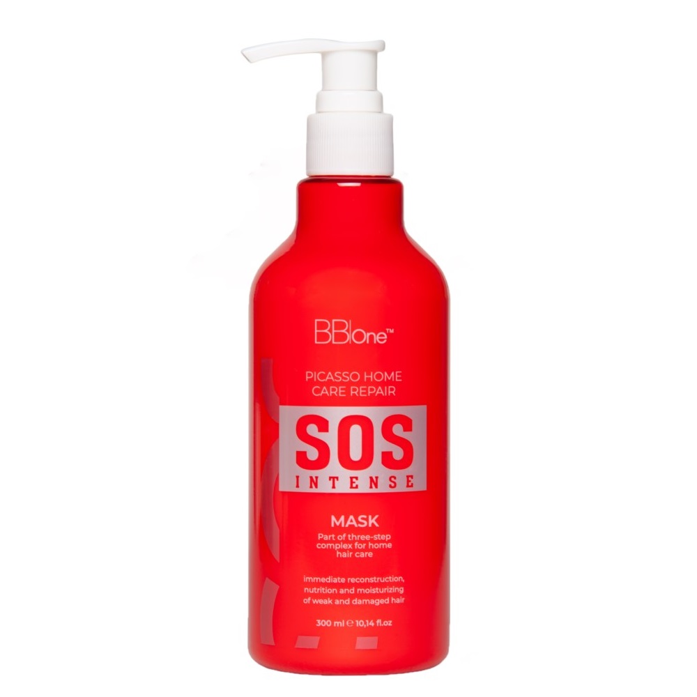 BB ONE, Маска для волос Sos Intense Silky Hair Mask Picasso Home Care Repair, 300 мл.