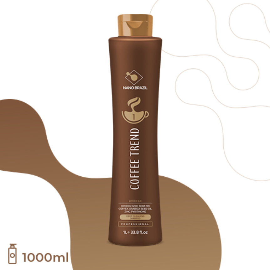 NANO BRAZIL, Шампунь для волос Шаг 1 COFFEE TREND Deep Cleaning Shampoo, 1000 мл.