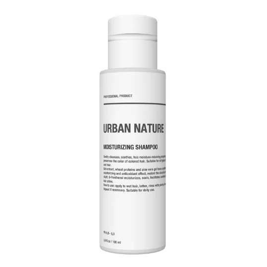 URBAN NATURE, Шампунь увлажняющий для нормальной кожи головы, 100 мл.