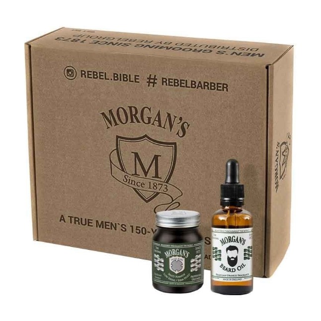 MORGAN`S, Подарочный набор масло для бороды + помада для укладки Brazilian Orange, 1 шт.