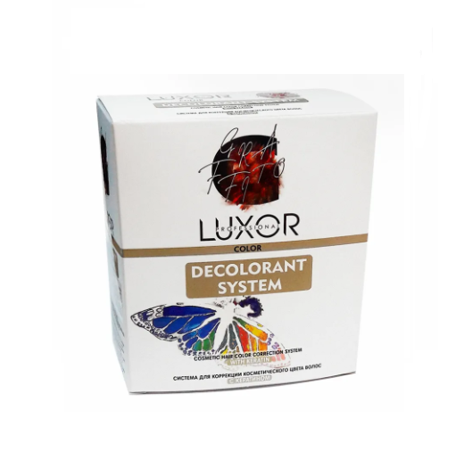 LUXOR, Система для коррекции косметического цвета волос с кератином Decolorant System, 2 x 110 мл.
