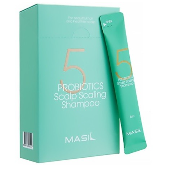 MASIL, Шампунь для глубокого очищения кожи головы с 5 видами пробиотиков 5 Probiotics Scalp Scaling, 20*8 мл.