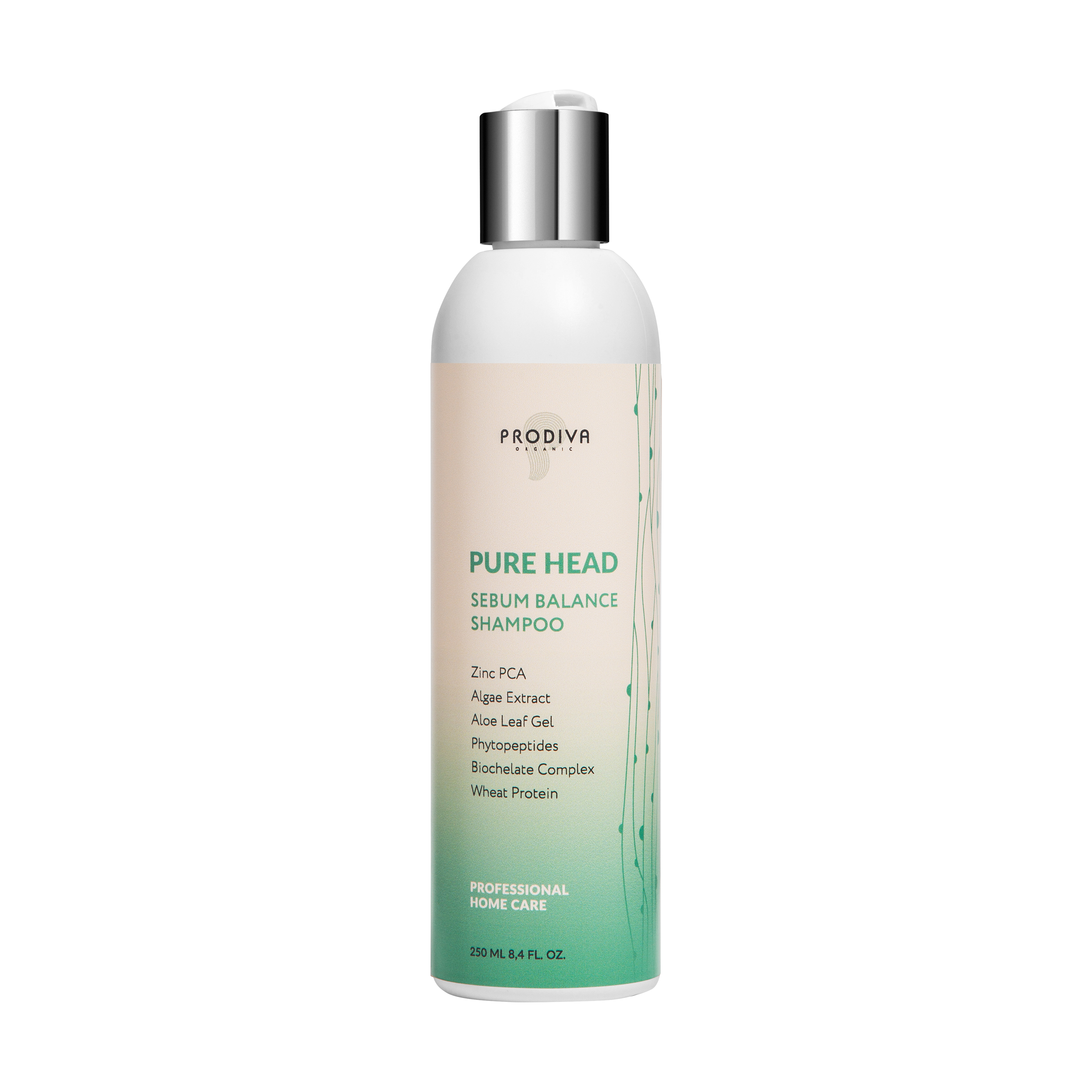 PRODIVA, Шампунь для жирной кожи головы Pure Head Sebum Balance Shampoo, 250 мл.