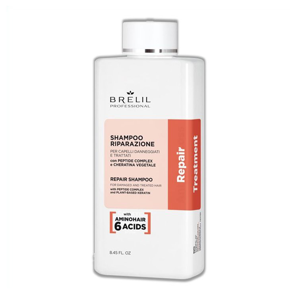 BRELIL, Восстанавливающий шампунь для поврежденных волос Repair Shampoo Amino Treatment, 250 мл.