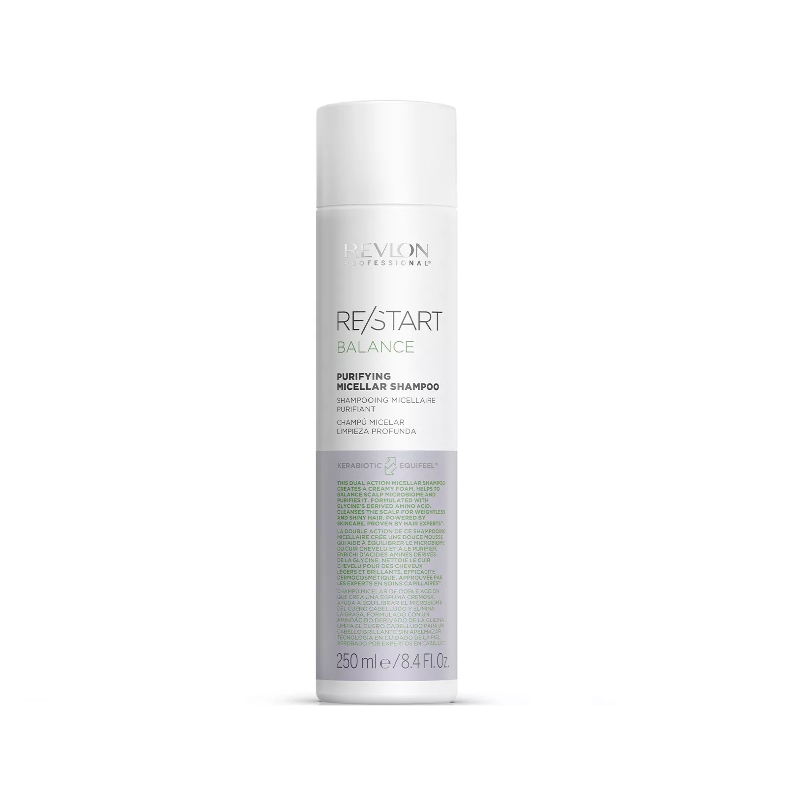 REVLON, Мицеллярный шампунь для жирной кожи Purifyng Micellar Shampoo Restart Balance, 250 мл.