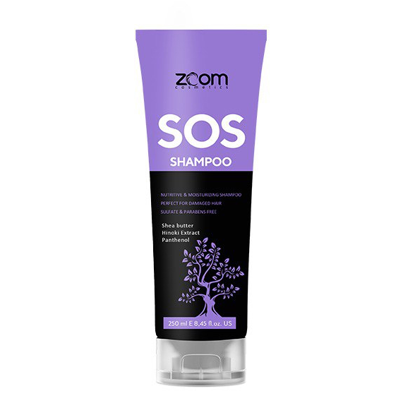 ZOOM, Шампунь бессульфатный для волос SOS, 250 мл.