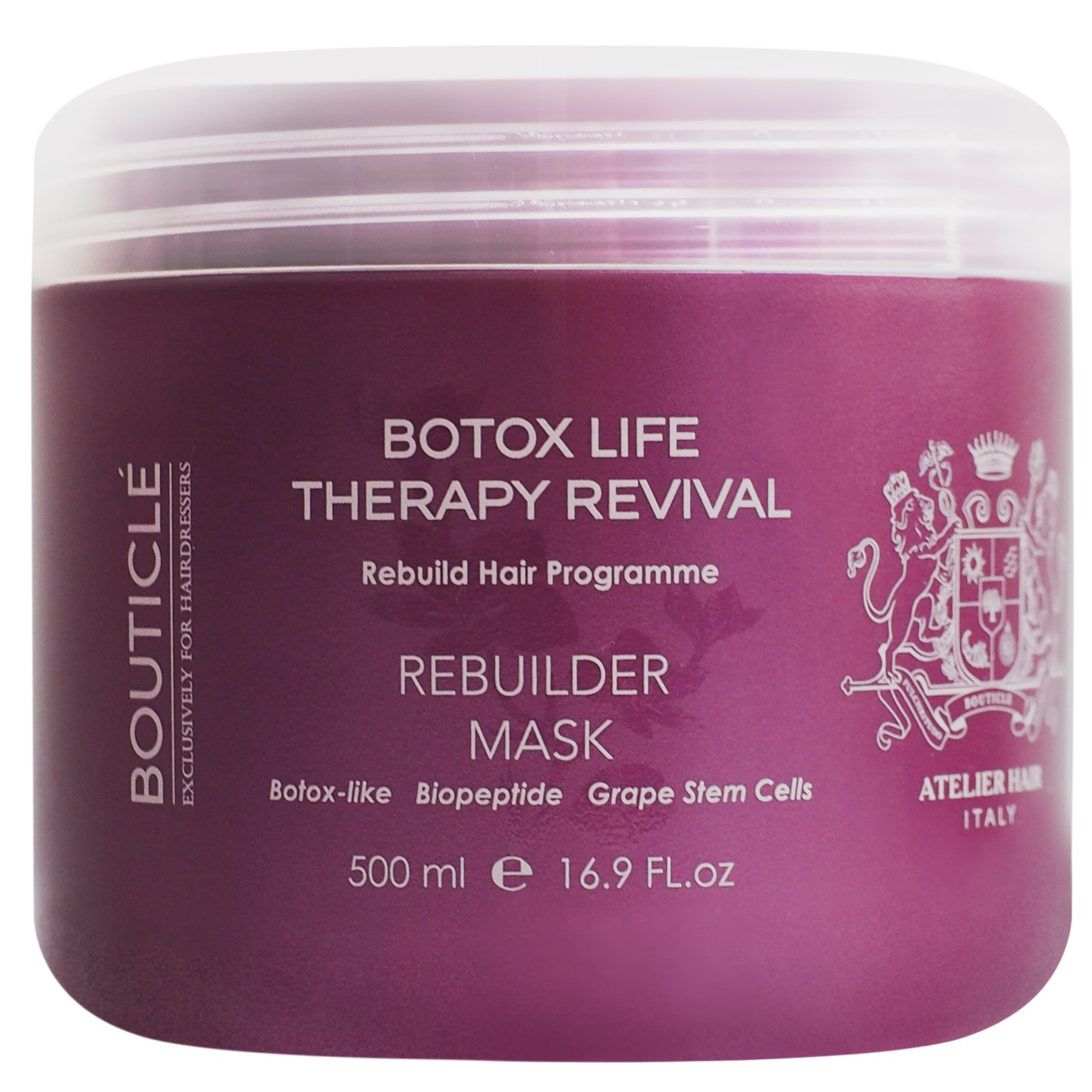 BOUTICLE, Ботокс восстанавливающая маска для химически поврежденных волос  Botox Life, 500 мл.