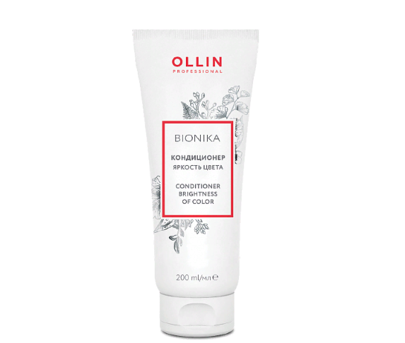 OLLIN, Кондиционер для окрашенных волос «Яркость цвета» Ollin BioNika, 200 мл.