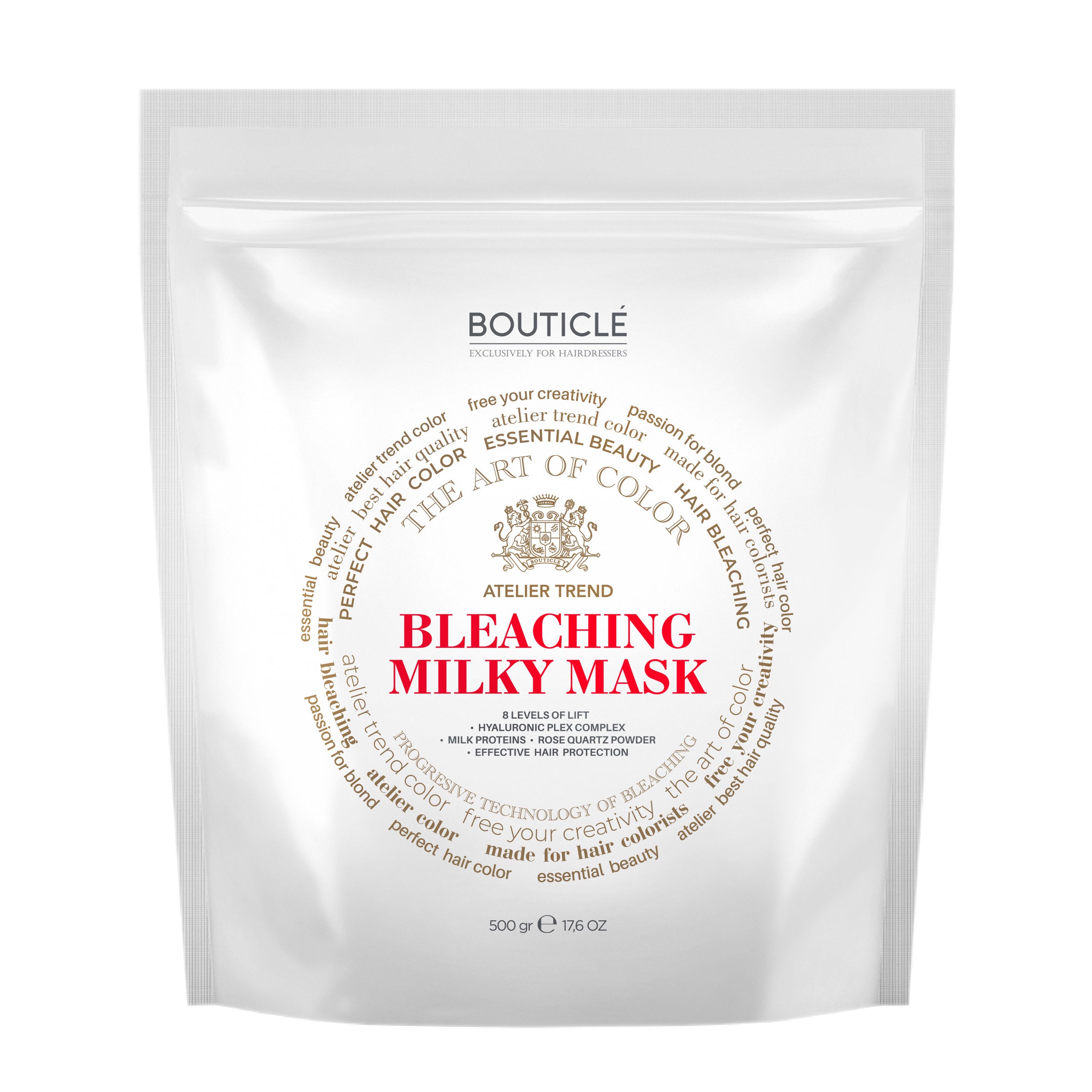 BOUTICLE, Обесцвечивающая маска для волос с Hyaluronic Plex Complex White Bleaching Hair Mask, 500 гр.