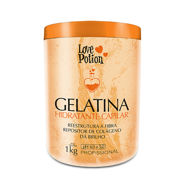 LOVE POTION, Коллагеновый восполнитель для волос Gelatina Orange, 1000 мл.