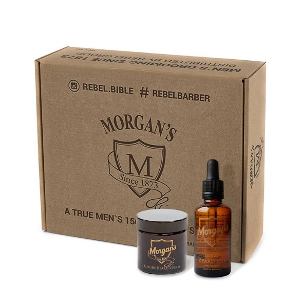 MORGAN`S, Подарочный набор премиальное масло + премиальный крем для бороды и усов, 1 шт.