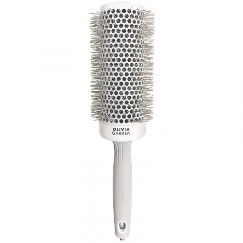 OLIVIA GARDEN, Термобрашинг для волос Expert Blowout Speed XL Wavy Bristles White & Grey 55 мм.