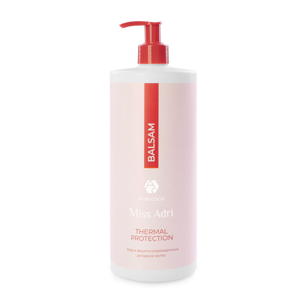 ADRICOCO, Термозащитный бальзам для волос Thermal Protection, 1000 мл.