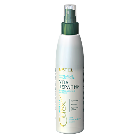 ESTEL, Двухфазный лосьон-спрей "Vita-терапия" для повреждённых волос Curex Therapy, 200 мл.