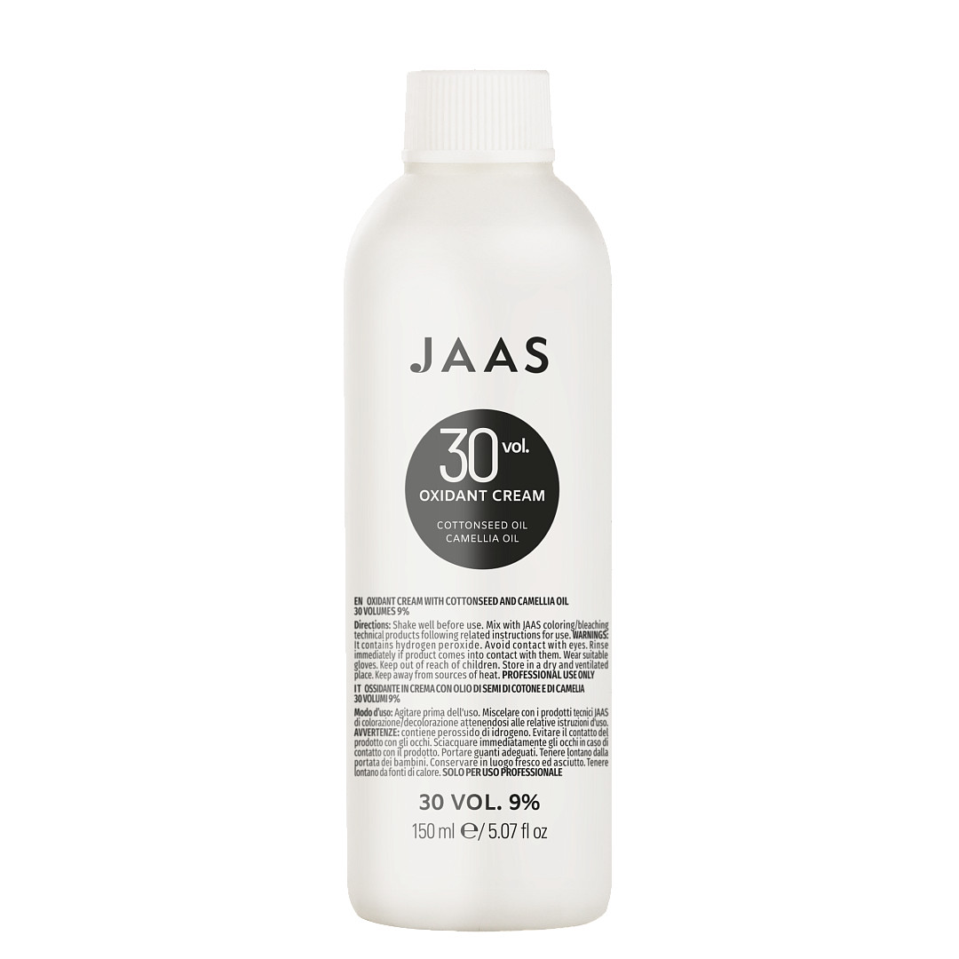 JAAS, Крем окисляющий с маслом семян хлопка и камелии 9% Oxidant Cream 30 Vol, 150 мл.