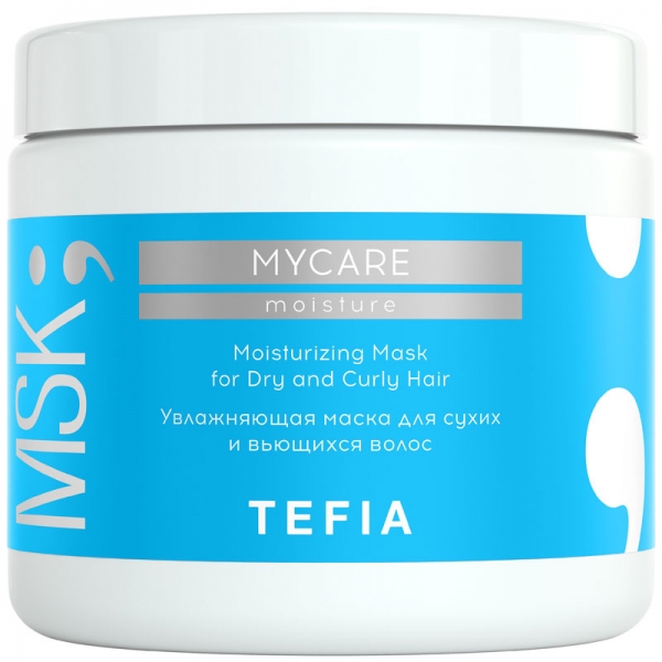 TEFIA, Увлажняющая маска для сухих и вьющихся волос Moisture Mycare, 500 мл.