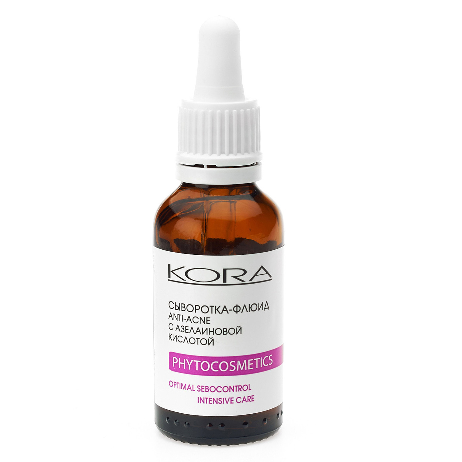 KORA, Сыворотка-флюид anti-acne с азелаиновой кислотой OPTIMAL SEBOCONTROL, 30 мл.