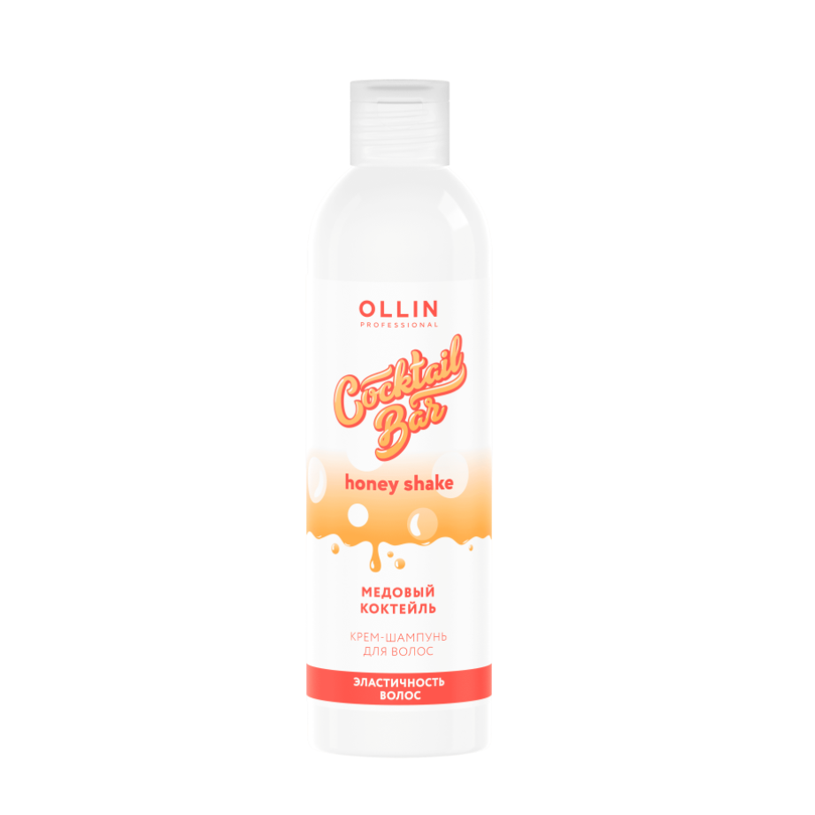 OLLIN, Крем-шампунь "Медовый коктейль" гладкость и эластичность волос Cocktail Bar, 400 мл.