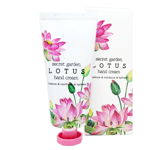 JIGOTT, Крем для рук с экстрактом лотоса Secret Garden Lotus Hand Cream, 100 мл.
