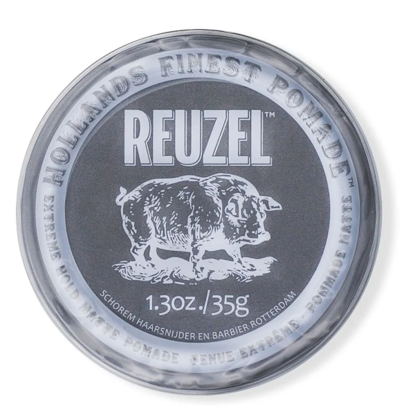 REUZEL, Серая помада экстрасильной фиксации Extreme Hold Matte Pomade Piglet, 35 г.