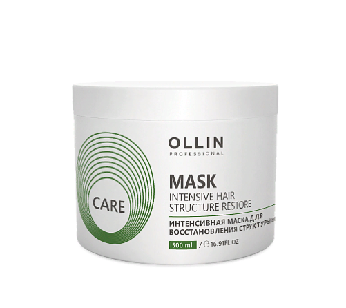 OLLIN, Маска интенсивная для восстановления структуры волос Ollin Care, 500 мл.
