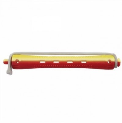COMAIR, Бигуди для холодной завивки с круглой резинкой 95 мм, D 9 мм, красно-жёлтые, 12 шт.
