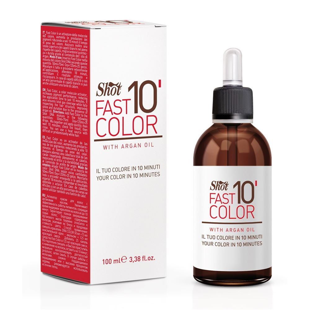 SHOT, Активатор краски для волос с аргановым маслом Fast Color 10' With Argan Oil, 100 мл.