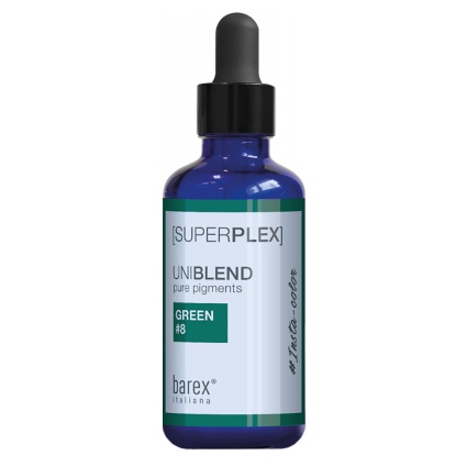 BAREX, Концентрированные пигменты для прямого окрашивания Uniblend Pure Pigments Superplex #8 Green, 50 мл.