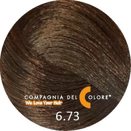 Стойкая низкоаммиачная краска для волос 6/73, 100 мл.